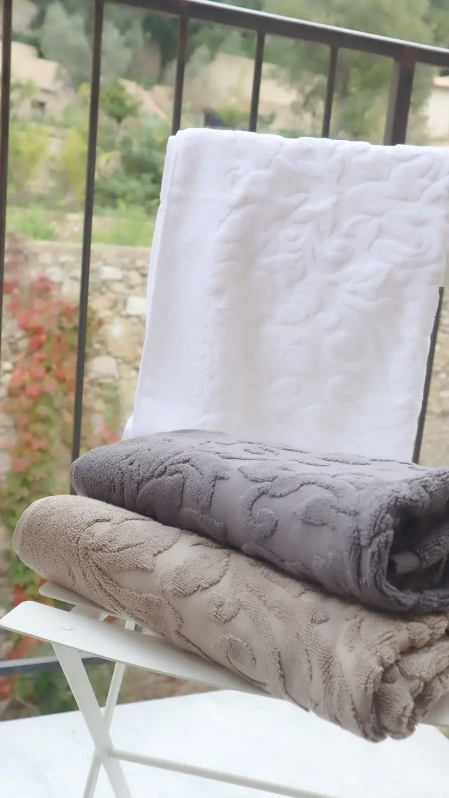 Tuscany cotton bath mat – soft absorbent floor towel flowery